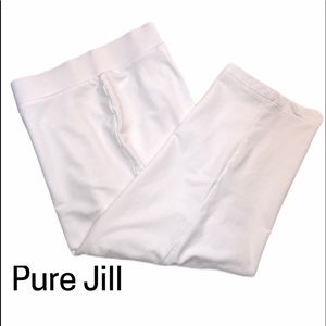 Pure Jill Pull On White Capris Pima Cotton Blend